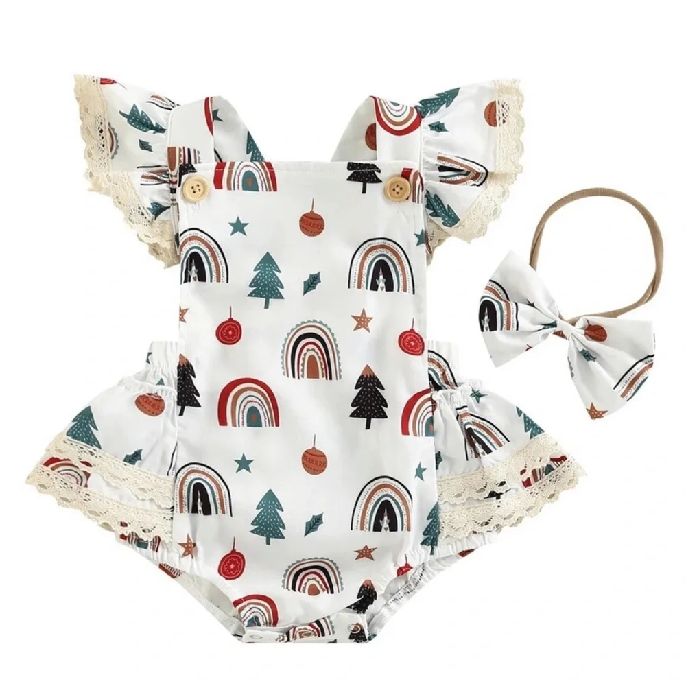 Baby Girl’s Christmas Casual Romper - Picture 5 of 5